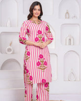 Premium Pure Cotton Co-Ord Kurti Pant Set
